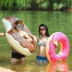 Bơi vòng người lớn tăng dày nách inflatable vòng bơi phao cứu sinh con bé màu hồng donut vòng bơi Cao su nổi