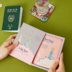 7321 Hàn Quốc thiết kế minh họa retro câu chuyện cổ tích du lịch ngắn hộ chiếu giữ nam giới và phụ nữ da cầm tay gói tài liệu
