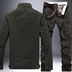 Mùa xuân ngoài trời quân đội fan jacket dụng cụ phù hợp với 101 trong không khí đào tạo phân chia quân sự đồng phục đa cổ áo mặc yếm phù hợp với Bộ đồ