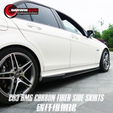 Carbonado Mercedes -Benz W204 C63 AMG Vorsteiner Modified Siege Siege Carbon Fiber Юбка
