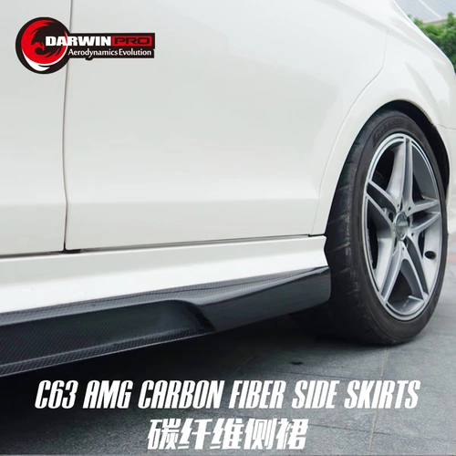 Carbonado Mercedes -Benz W204 C63 AMG Vorsteiner Modified Siege Siege Carbon Fiber Юбка