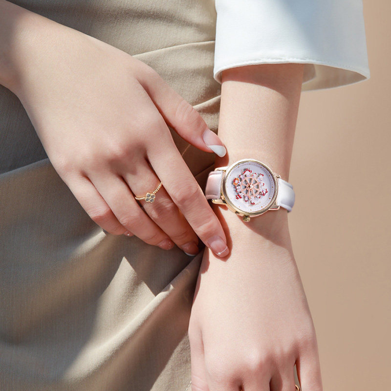 Tijd Schoonheid Yin Yang Leraar Co branded Leuke Meisje kinderen 360 Wiel Geluk Constellation Quartz Horloge Vrouwen_voghion.com