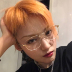 Phiên bản tiếng Hàn của phong cách retro retro vuông vuông kính khung nữ ulzzang văn học dây vàng cạnh phẳng ánh sáng cận thị khung nam kính cận Kính