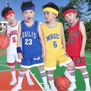 6 chàng trai mùa hè quần áo bóng rổ 7 trẻ em 8 vest quần short 9 trẻ em lớn không tay 10 chàng trai thể thao phù hợp với 4 tuổi