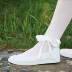 Phong cách cổ đại cải thiện Hanfu giày phụ nữ trăm phù hợp với trang phục sinh viên giày vải trắng đáy phẳng wedge tie tie cos Plimsolls