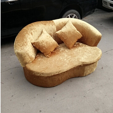 布艺沙发u形田园植绒沙发 海绵家具 特价休闲双人 情侣沙发电脑椅