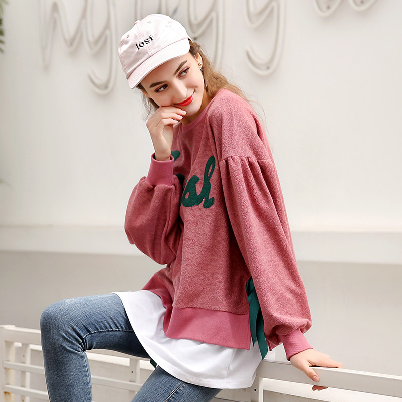 大码女装胖mm2018春装新款女藏肉显瘦卫衣仙女胖妹妹200斤上衣潮