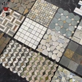 Натуральный каменный рыба -пруд мозаичный цветочный пруд дверной дверной столб Стена бассейна, как антикварная плитка для ванной комнаты, анти -скользящие плитки