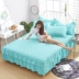 Màu sắc có thể giặt được đệm bông đệm giường váy đơn mảnh 1,5 m 1,8m2.0 trải giường Simmons bảo vệ thảm Váy Petti