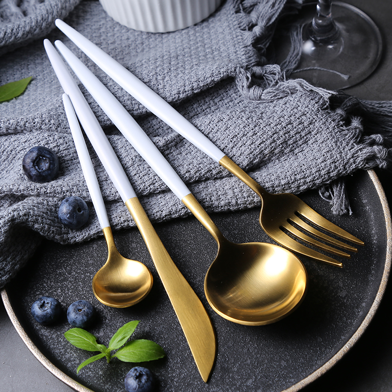 Category Western Food Net Red Tableware Productname Ins Nordic Ins Nordic Net Red Knife And Fork Spoon Three Piece Set Household Stainless Steel Cutlery