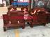 Sofa Mahogany Phi huanghuali đóng băng trên ghế sofa mùa xuân đầy đủ sofa vườn 1 + 2 + 3 đồ cổ - Bộ đồ nội thất kệ tivi phòng khách Bộ đồ nội thất