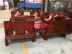 Sofa Mahogany Phi huanghuali đóng băng trên ghế sofa mùa xuân đầy đủ sofa vườn 1 + 2 + 3 đồ cổ - Bộ đồ nội thất mẫu kệ tivi đẹp Bộ đồ nội thất