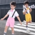 Ngày của trẻ em Ngày của Trẻ Em Quần Yếm Có Dây Đeo Trang Phục Tiểu Học và Trung Học Trường Điệp khúc Trai Recital Hiện Host Dress quần áo trẻ em 10 tuổi Trang phục