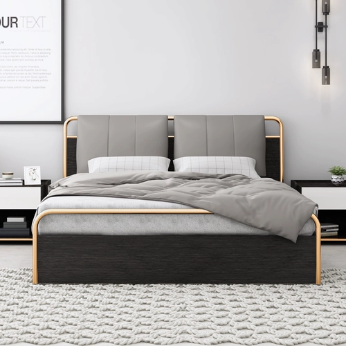 Hyundai минималистская кровать 1,8 метра северная легкая роскошная главная спальня итальянская мягкая сумка с высокой сумкой с высокой коробкой двойная свадебная кровать