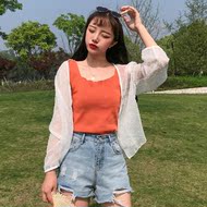 Mùa hè năm 2018 mới của Hàn Quốc ren ren tay áo voan áo sơ mi nữ chiếc áo len ins siêu cháy kem chống nắng quần áo áo sơ mi nữ form rộng