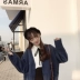 Mùa thu và mùa đông mới của Hàn Quốc phiên bản của các trường đại học gió thêu V-Cổ lỏng sinh viên hoang dã knit cardigan phụ nữ dài tay áo len áo