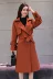 Áo len nữ trung phần dài sinh viên Hàn Quốc eo Nizi mùa thu và mùa đông áo khoác mùa đông 2017 mới hoang dã Han Fan