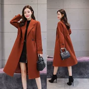 呢 褂 褂 áo khoác nữ phần dài eo sinh viên Hàn Quốc hoang dã 2017 mới mùa thu và mùa đông mô hình thủy triều Maonie áo khoác mùa đông