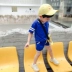 Bộ đồ thể thao tay ngắn cho bé trai 2019 cotton mùa hè mới trong quần áo trẻ em lớn áo thun thủy triều đại dương hai mảnh - Phù hợp với trẻ em váy trẻ em 10 tuổi Phù hợp với trẻ em