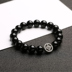 Mở Obsidian 貔貅 Vòng tay Lucky Fortune Transit Crystal Silver Bracelet Ball Bing Đàn ông và phụ nữ Tính cách đơn giản vòng tay đá thạch anh Vòng đeo tay Clasp