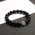 Mở Obsidian 貔貅 Vòng tay Lucky Fortune Transit Crystal Silver Bracelet Ball Bing Đàn ông và phụ nữ Tính cách đơn giản chuỗi đeo tay Vòng đeo tay Clasp