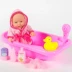 Trẻ em chơi trong bồn tắm nước bé mềm bồn tắm búp bê cho tắm phù hợp với nhấp nháy đồ chơi tắm trẻ sơ sinh Đồ chơi búp bê