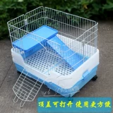 Lejia Rabbit Cage Pet голландская свинина, шахтная шахтная кошачья кролика клетки с двойным слоем роскошной ящики Большая анти -сполу
