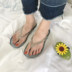 Thời trang hàn quốc nhỏ tươi dép thạch nữ tinh thể trong suốt mặc màu rắn Harajuku flip-flops dép bãi biển Dép