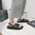 2018 mới Hàn Quốc ulzzang cổng gió chic Harajuku đơn giản chữ thập hở ngón Roman hoang dã dép nữ mùa hè Sandal