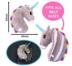 Unicorn xe con dây an toàn vai gối gối gối trẻ em đồ chơi sang trọng gối ngủ in nổ - Đồ chơi mềm tro choi tre em Đồ chơi mềm