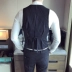 Suit vest kích thước lớn phù hợp với nam giới kinh doanh ba mảnh Slim khách sạn dụng cụ sọc phù hợp với vest vest phù hợp nhất với người đàn ông - Dệt kim Vest