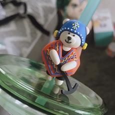 Starbucks starbucks中国星巴克夏季咖啡农小熊超大吸管杯适用吸管加吸管夹