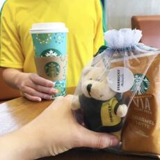 Starbucks starbucks星巴克2018年马来西亚世界杯小熊磁铁磁贴冰箱贴via礼包