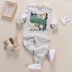 Mùa xuân và mùa thu của trẻ em Bộ đồ lót cotton màu Trẻ sơ sinh Trẻ sơ sinh Quần áo mùa thu Trang chủ Quần áo cotton Bộ hai mảnh thời trang bé gái Quần áo lót