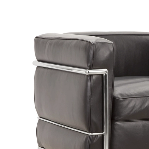 Медуо/Итальянский современный гостиная диван -стул из нержавеющей стали кожа с повседневным стулом LC2 Korbusier кресло