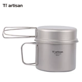 Титановый ремесленник на открытом воздухе чистого титанового лагеря Крастка для пилды с жареной кастрюль суп из горшки для общежития общежития для общежития.