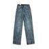 Mùa thu mới Hàn Quốc phiên bản của lỏng retro cao eo thẳng rộng chân jeans bến cảng gió mỏng quần âu nữ sinh viên quần jean áo sơ mi nữ Quần jean