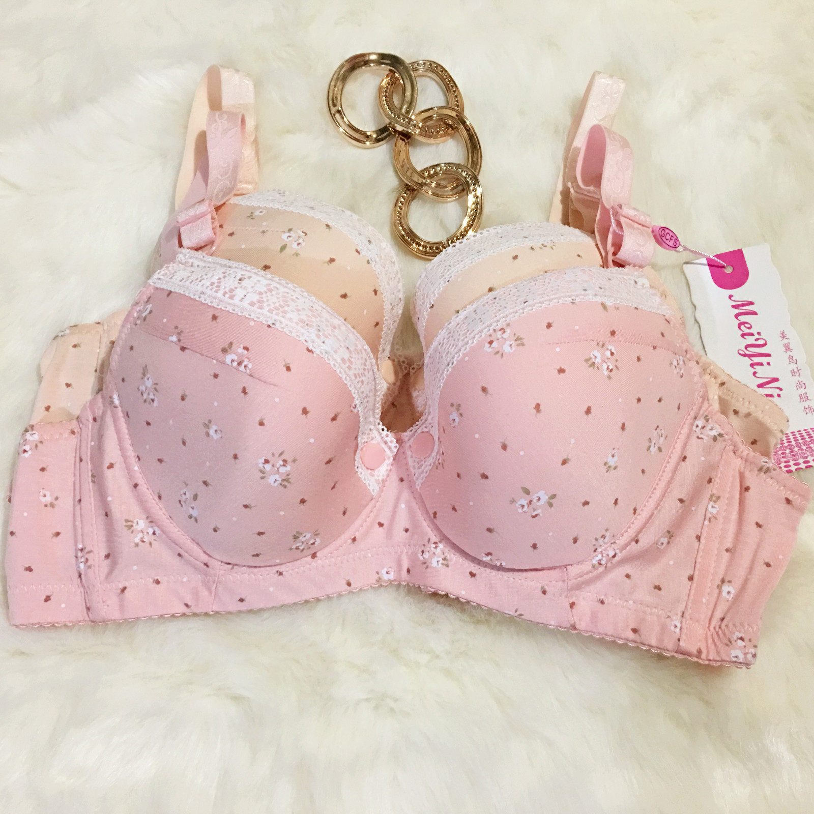 635孕妇内衣 时尚碎花蕾丝边哺乳文胸内衣