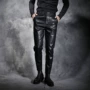 Người đàn ông mới của quần da bình thường triều nam Hàn Quốc phiên bản của bàn chân Mỏng PU cá tính rửa quần nhà tạo mẫu tóc hộp đêm sân khấu shop quần áo nam