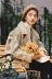 Áo khoác lông cừu sang trọng 2018 nữ mùa thu đông mới Phiên bản Hàn Quốc của áo len lông cừu dày ấm áp da lộn áo dạ ngắn đẹp Áo khoác ngắn
