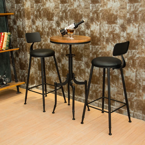 Retro Iron Cafe Bar Table Стул Комбинированность Американский магазин с молочным чаем маленький круглый столик высокий стул высокий стул высокий стул