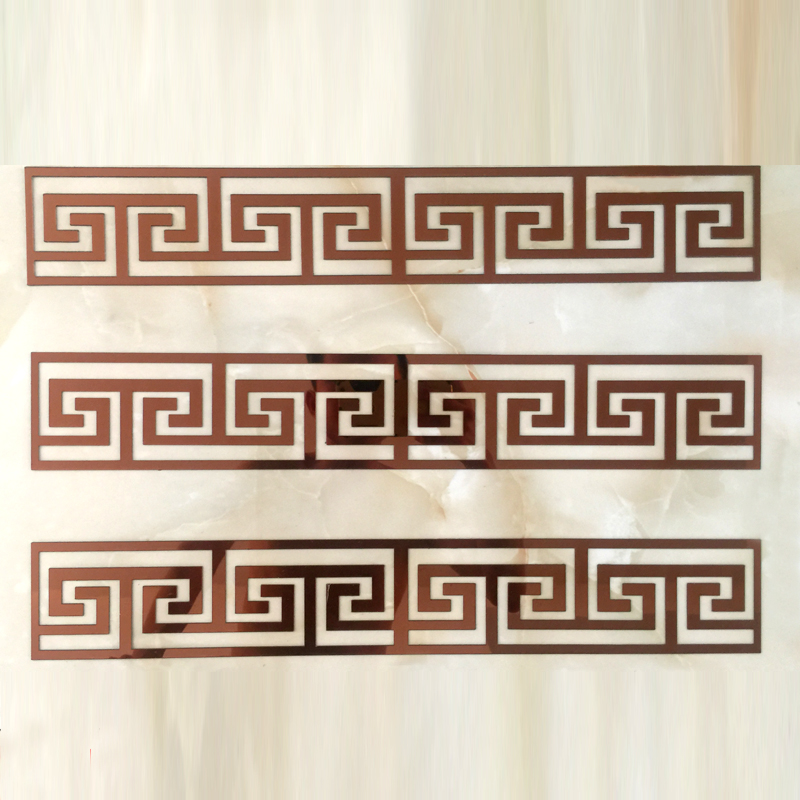 Ltx-006 (L 50 * W 10 Cm) 5 TanChinese style ceiling suspended ceiling Background wall Acrylic Wall stickers autohesion 3d three-dimensional Mirror Sliver decorate Hollow out Waist line
