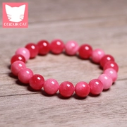 Màu sắc tự nhiên Đỏ trắng Chalcedony Bracelet Phụ nữ Pha lê đơn Pha lê Vòng tay Hoa đào Vận chuyển Trang sức Quà tặng