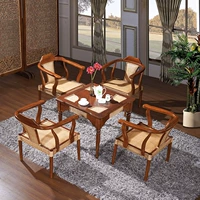 Wicker ghế năm mảnh ban công giải trí bàn ghế kết hợp đồ nội thất mây mây và ghế mây đơn ghế cà phê bàn ​​vuông bàn mây - Bàn ghế ngoài trời / sân bàn cafe ngoài trời