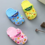Летние детские мюли, нескользящие тапочки в стиле Crocs, закрытый носок, 1-3 лет, мягкая подошва