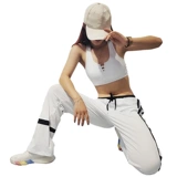 Белые спортивные весенние летние тонкие шелковые быстросохнущие штаны для отдыха, оверсайз, большой размер, свободный прямой крой