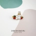 Cửa hàng trang sức lớn thỏ trắng trâm dễ thương bạn gái Nhật Bản in huy hiệu pin cổ áo pin hoạt hình túi quyến rũ - Trâm cài