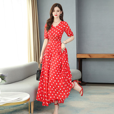 Одежда модная солнца защиты 女装贵夫人真丝桑蚕丝2021年新款香云纱品牌春秋连衣裙子波点夏装