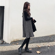 Đầu mùa thu len phù hợp với váy mùa thu và mùa đông cô gái retro yêu đầu tiên áo len áo len váy váy đầu thu hai mảnh