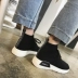 Vớ đàn hồi giày nữ Hàn Quốc phiên bản của ulzzang triều hoang dã 2018 mùa xuân mới vớ giày dệt kim cao-top sneakers giày thể thao nike nữ Giày cao gót